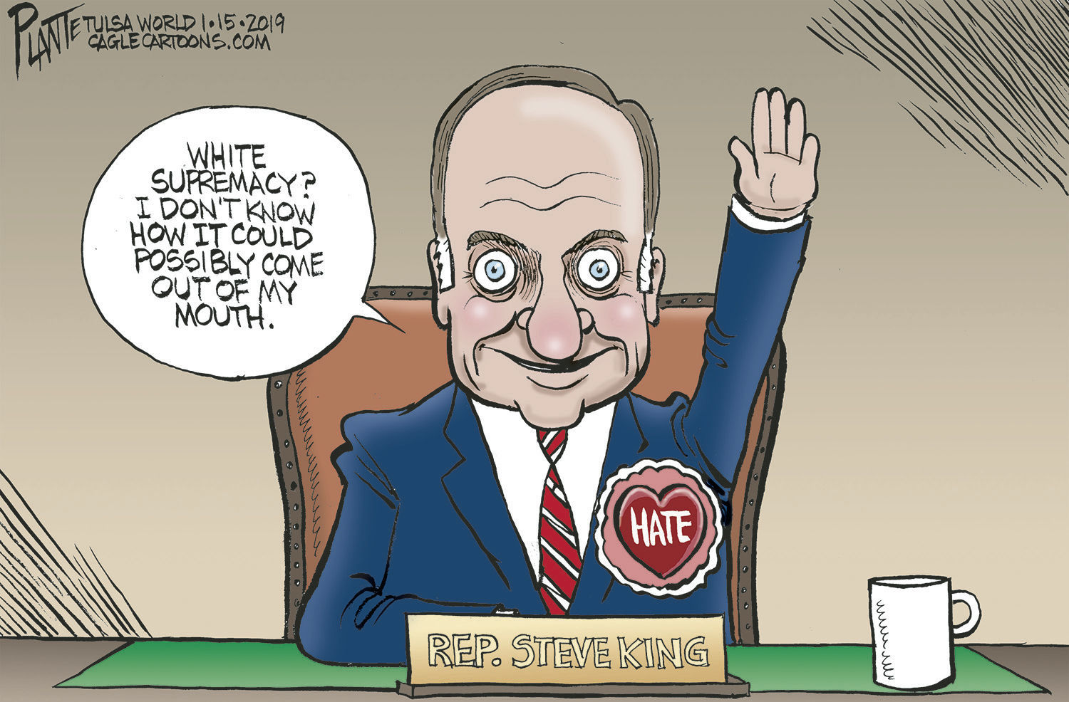 Bruce Plante Cartoon: Rep. Steve King